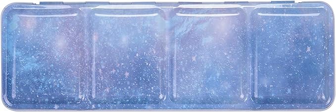 MEEDEN Caja de lata vacía de acuarela, caja de pintura de paleta, lata mediana con 26 piezas de medias bandejas KEEPLIVINGFASTER