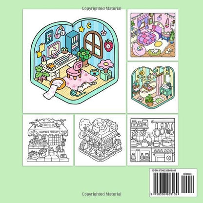 Little Corner: Libro para colorear para adultos y adolescentes, diseños súper lindos de espacios acogedores e higiénicos para la relajación (Colorear espacios acogedores) KEEPLIVINGFASTER