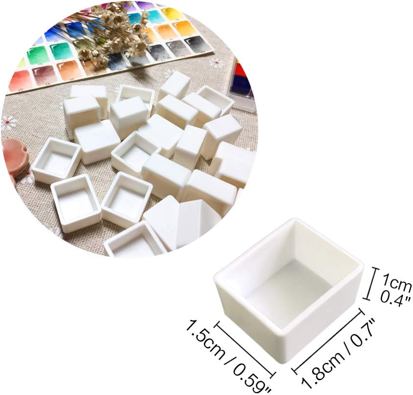 Caja de lámina de viaje para paleta de acuarelas con 40 recipientes vacíos con tira de imán KEEPLIVINGFASTER
