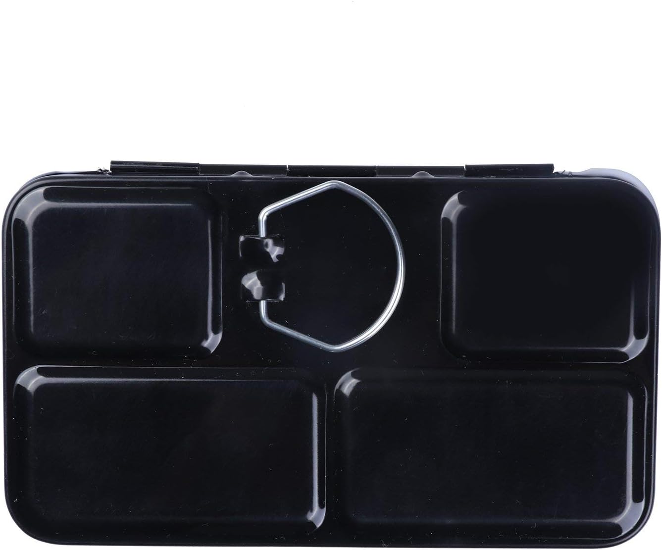 MEEDEN Paleta de pintura de acuarela vacía: paleta de colores de agua de viaje con 14 medias sartenes - Caja de lata portátil de paleta de metal (negro) KEEPLIVINGFASTER