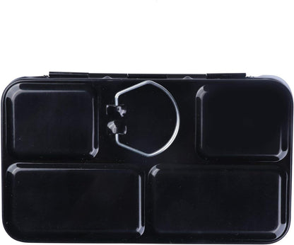MEEDEN Paleta de pintura de acuarela vacía: paleta de colores de agua de viaje con 14 medias sartenes - Caja de lata portátil de paleta de metal (negro) KEEPLIVINGFASTER