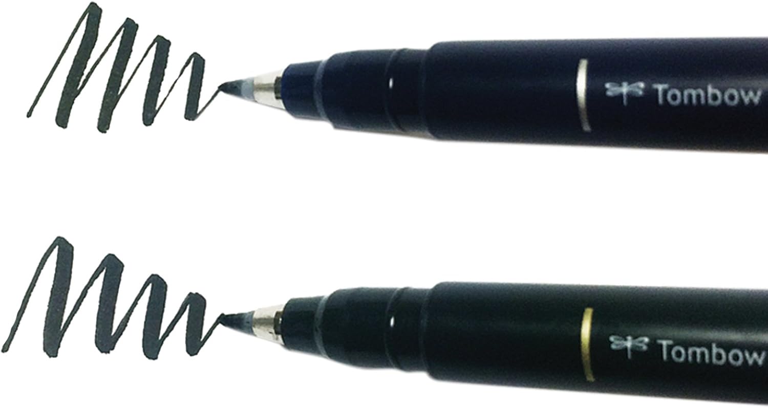 Pincel Fudenosuke , 2 unidades. Pinceles Fudenosuke de punta blanda y dura para caligrafía y dibujos artísticos ""0 1- Pack Edición Limitada 2021 Tombow