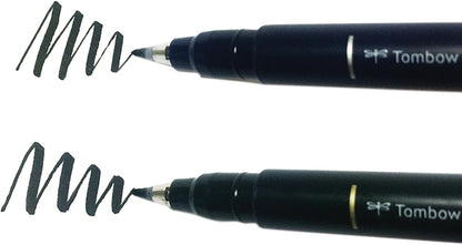 Pincel Fudenosuke , 2 unidades. Pinceles Fudenosuke de punta blanda y dura para caligrafía y dibujos artísticos ""0 1- Pack Edición Limitada 2021 Tombow