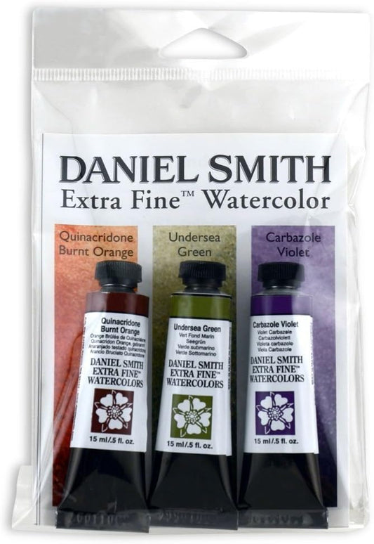 DANIEL SMITH 285250077 - Juego de acuarela secundaria extrafina, 3 tubos, 0.5 fl oz, multicolor, 0.5 onzas líquidas (paquete de 3)