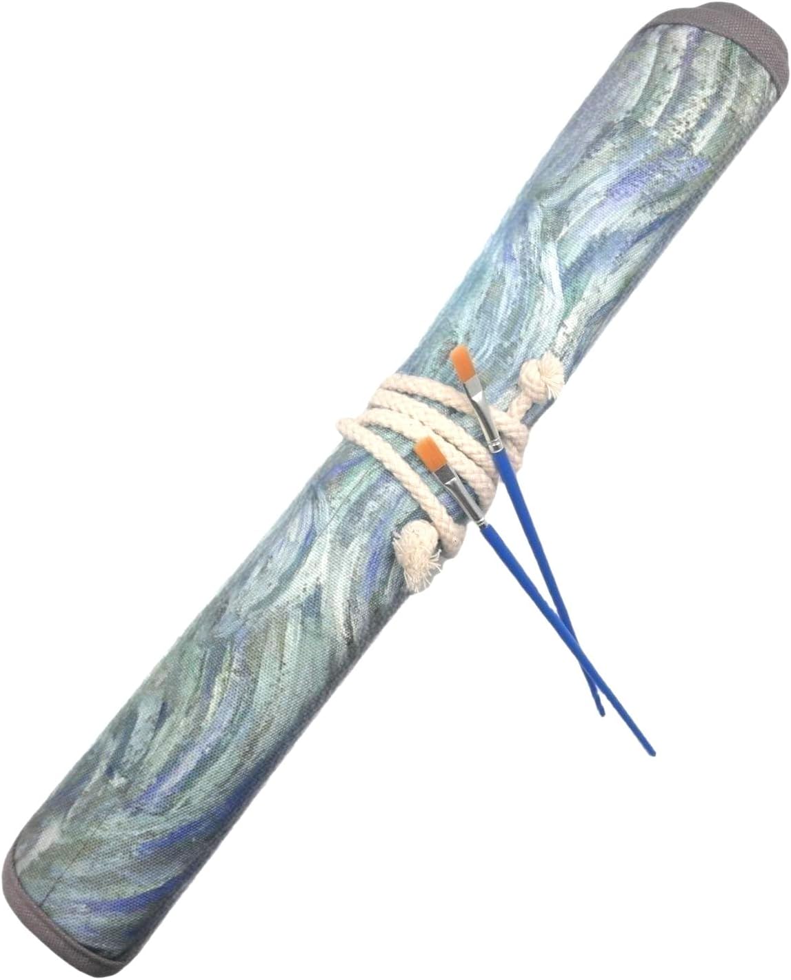ESTUCHE para pinceles de pintura, pinceles de pintura para artistas y organizador de almacenamiento, bolsa enrollable, protege los pinceles de acuarela de aceite acrílico