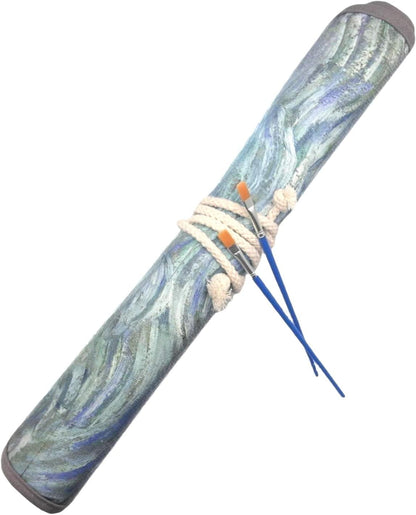 ESTUCHE para pinceles de pintura, pinceles de pintura para artistas y organizador de almacenamiento, bolsa enrollable, protege los pinceles de acuarela de aceite acrílico