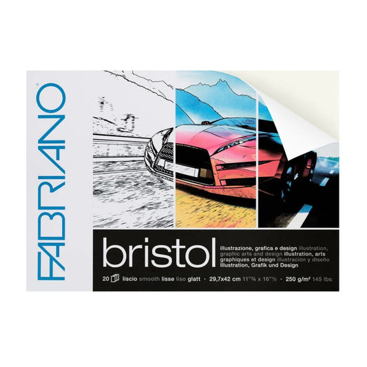 FABRIANO - BLOCK BRISTOL 20H 250G 11.75X16.5"