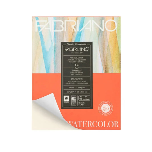 FABRIANO - BLOCK ACUARELA 12H 300G SATIN 11X14"