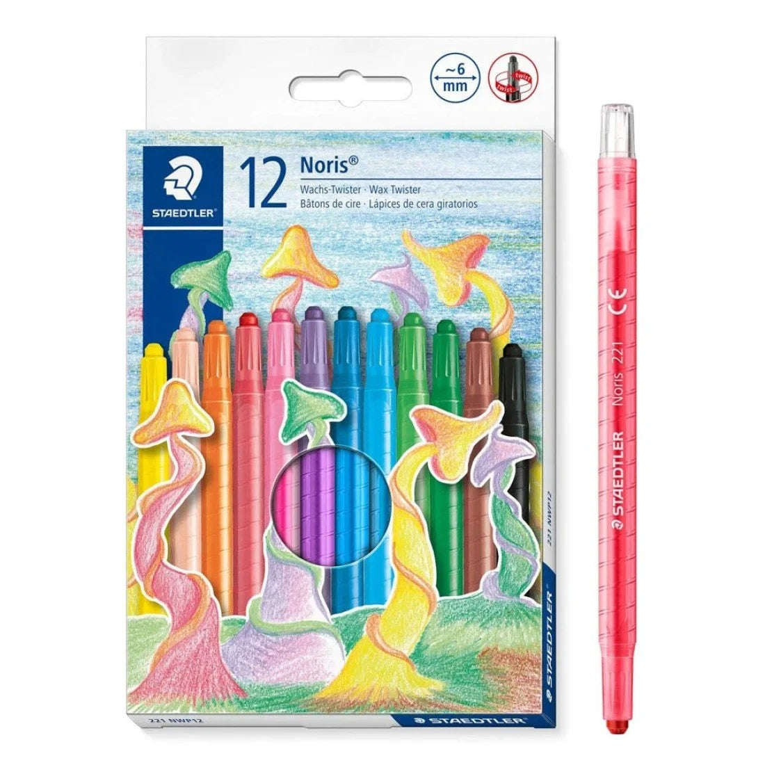 Crayón de Cera Staedtler Girables, 12 Colores (10 × 10 cm)
