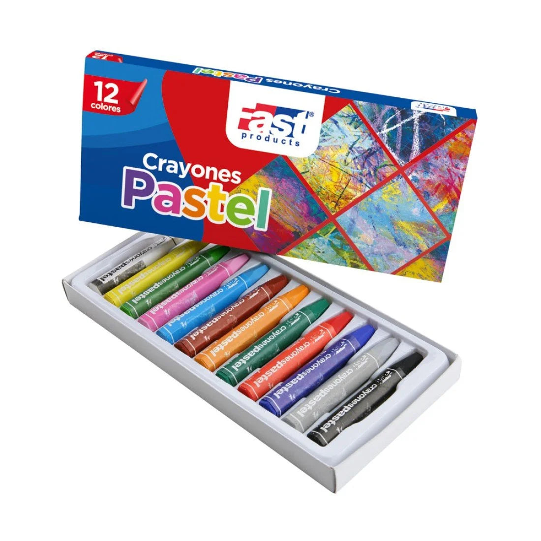 Crayón pastel Fast 812 graso 12 colores