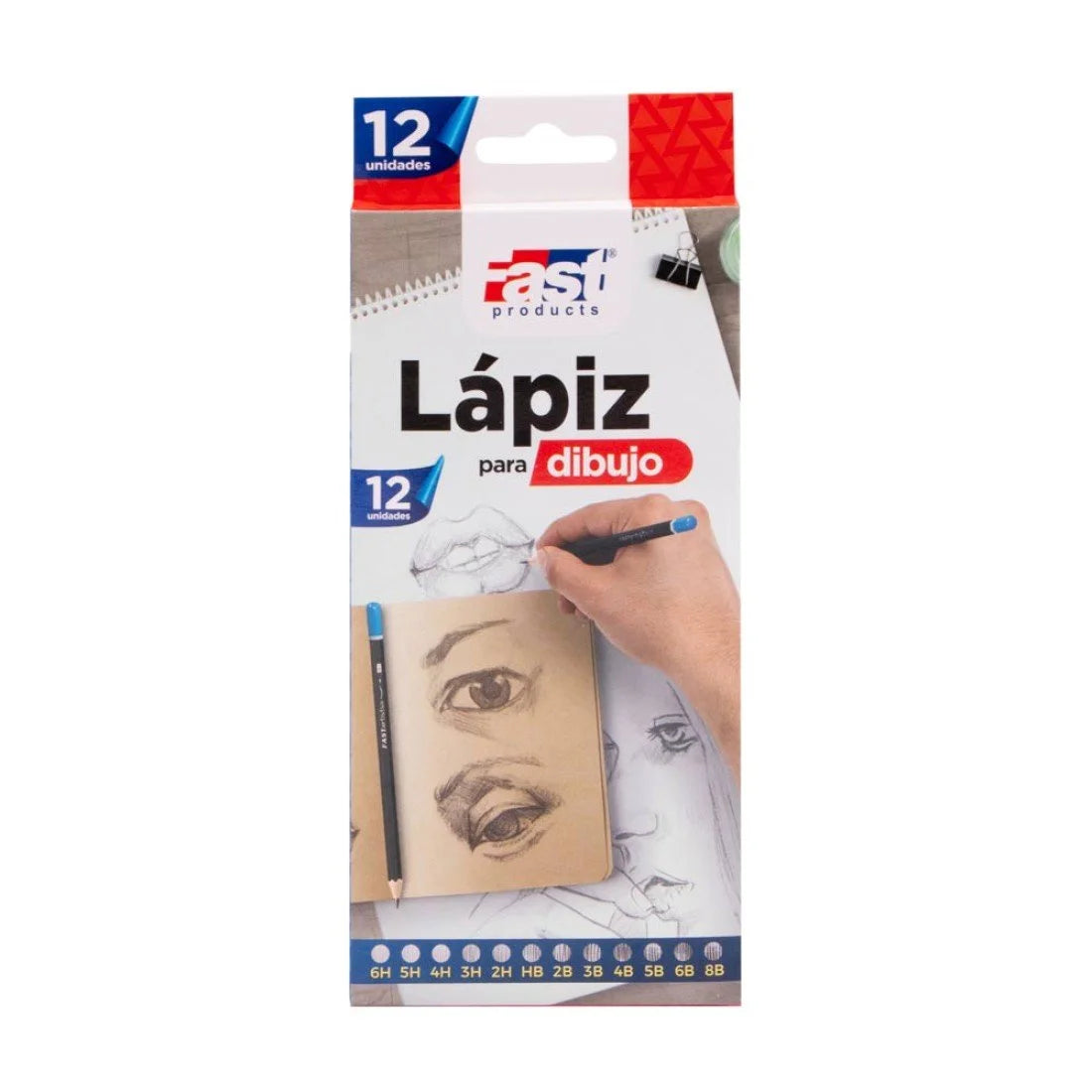Fast - Set de 12 lápices para dibujo