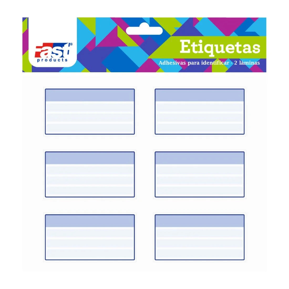 ETIQUETAS PARA CUADERNO FAST BX2 (6X24)