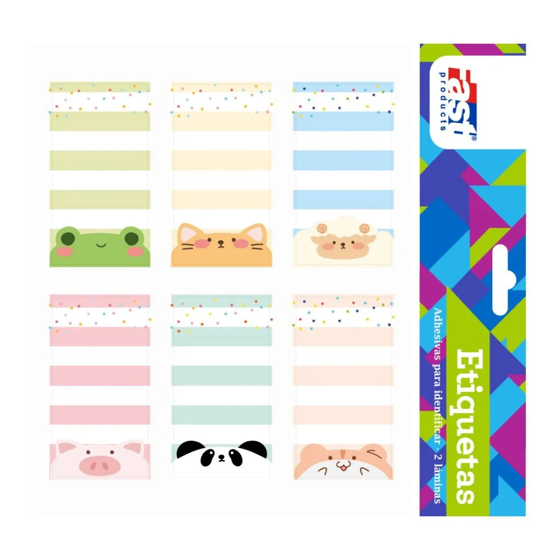 Etiquetas para Cuaderno Fast BX2 Vertical Kawaii (6x24)