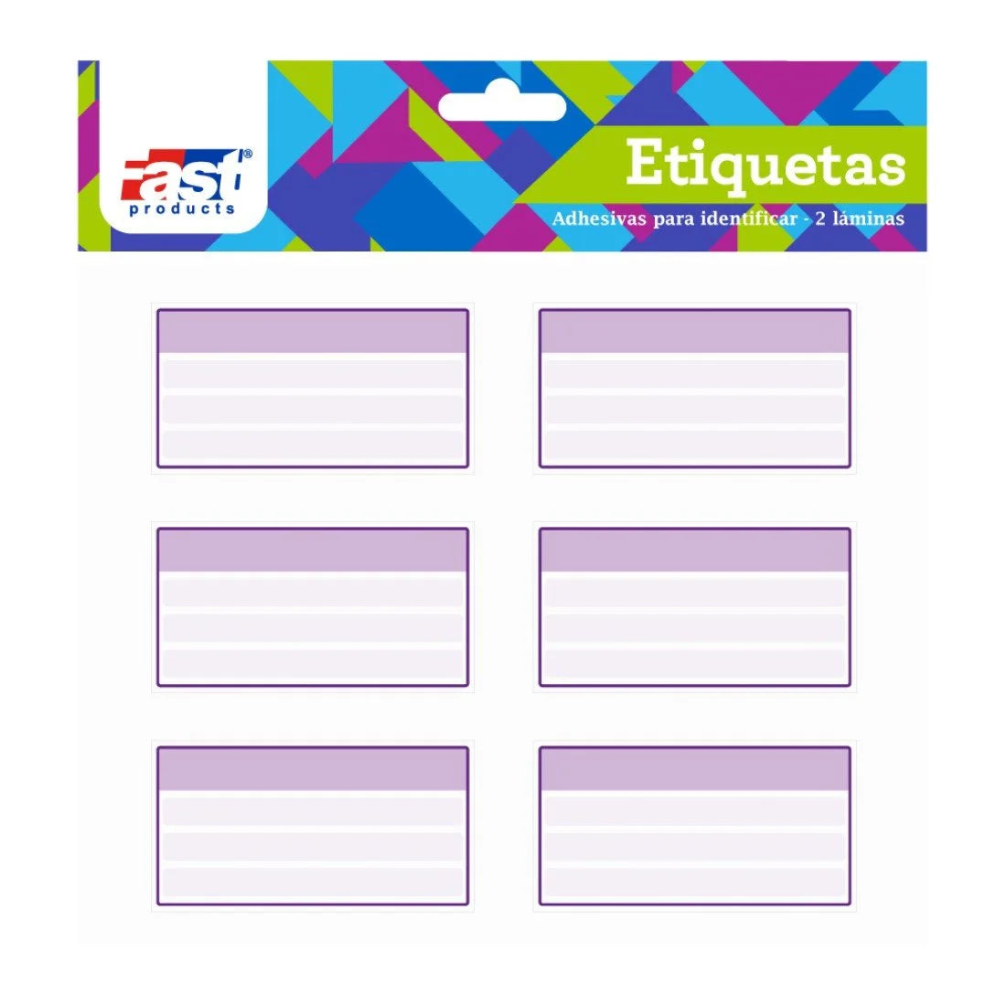 ETIQUETAS PARA CUADERNO FAST BX2 (6X24)