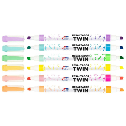 FAST - RESALTADOR DOBLE PUNTA NEON PASTEL 6