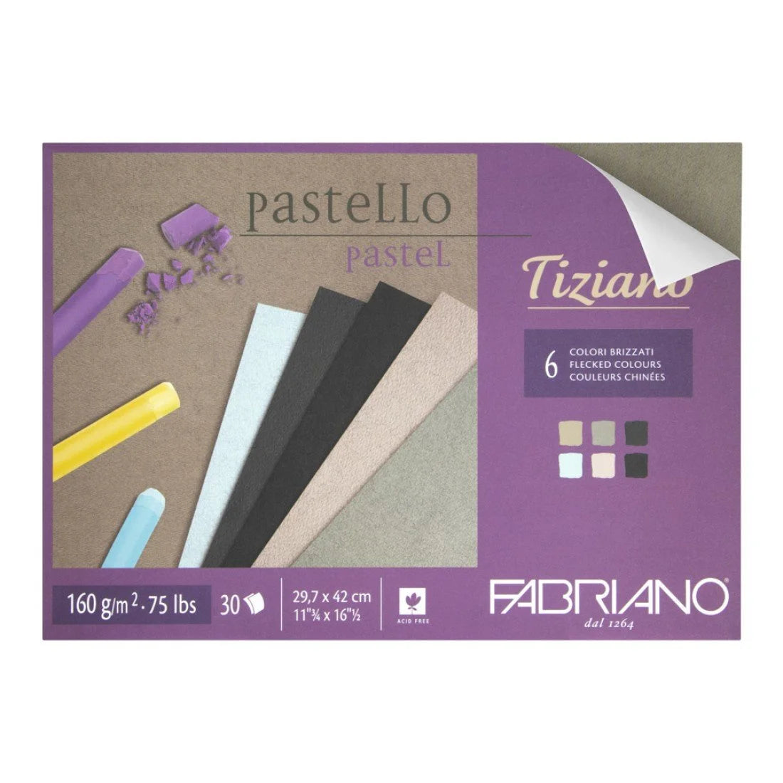 FABRIANO - BLOCK PASTEL 30H 160G 11.75X16.5"