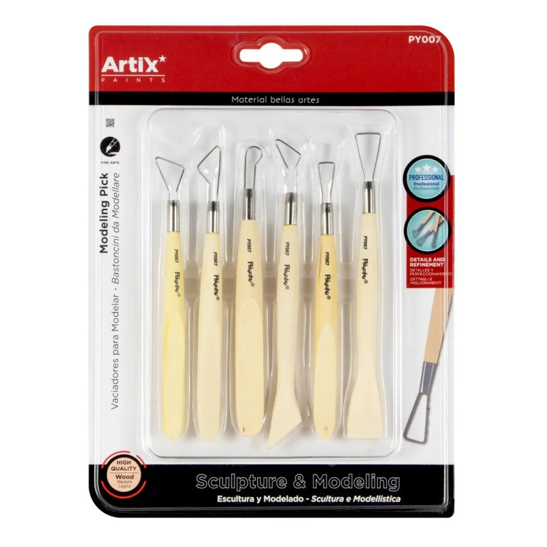 Set de Escultura MP PY007 – Madera 6 Piezas