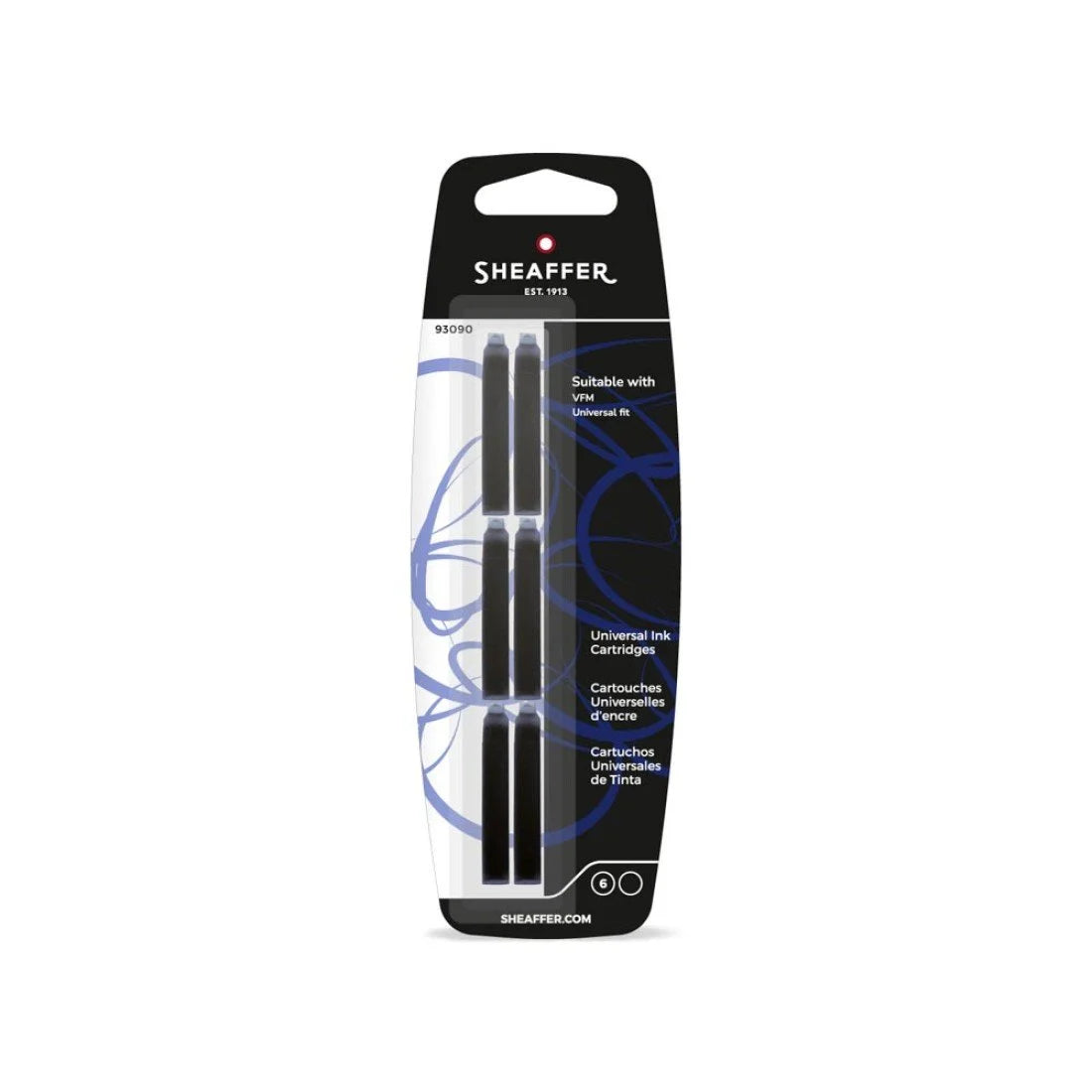 Cartuchos de Tinta para Pluma Fuente Sheaffer VFM – Negro