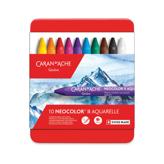 Caran d'Ache Neocolor II Aquarelle Artists' Pastels, Juego de 10