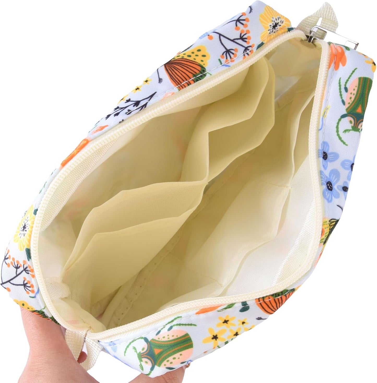 Organizador multifuncional para cartera, bolsa de viaje impermeable con cremallera, estuche de almacenamiento de suministros de diario para cuadernos, maquillaje, suministros de oficina.