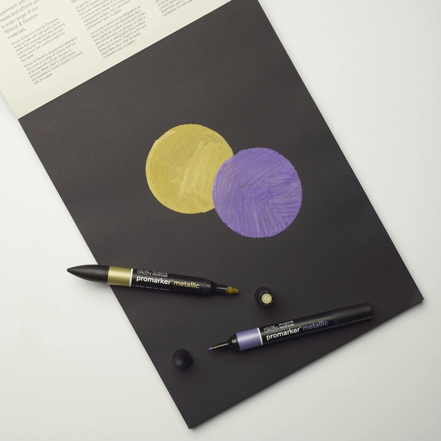 Winsor & Newton Bloc de medios mixtos profesional, 9" x 12", 25 hojas, 200gsm, negro