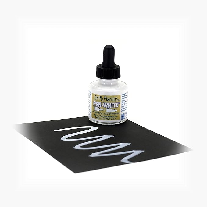 Dr. Ph. Martin's Pen-White - Botella de tinta blanca, 1 onza líquida KEEPLIVINGFASTER