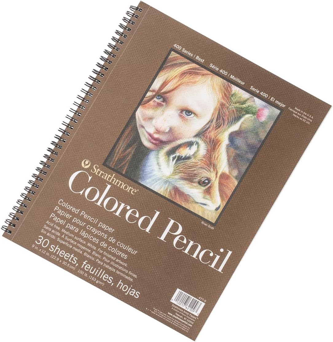 Bloc con espiral para dibujar, marca Strathmore, 9 X 12 pulgadas, 30 hojas