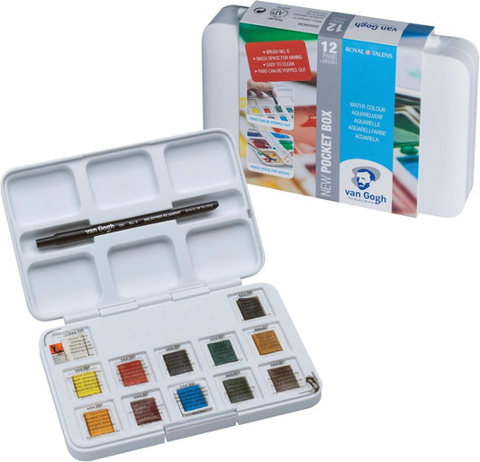 Van Gogh - Pocket Box 12 acuarelas y 1 pincel