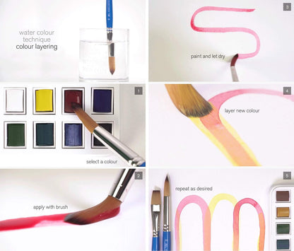 Winsor & Newton 390373 - Cotman Pocket Plus - Juego de 12 medias pastillas de acuarela Winsor & Newton