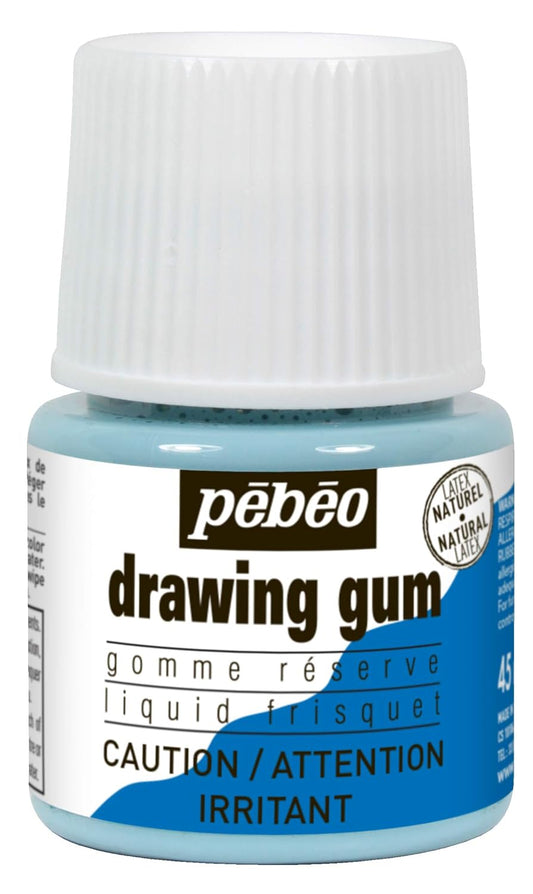 Pebeo Líquido de látex líquido de fácil pelar, goma de dibujo, se seca rápidamente, para tinta, acuarela, pintura de gouache e ilustración, suministros de bellas artes y manualidades, botella de 1.5 fl oz