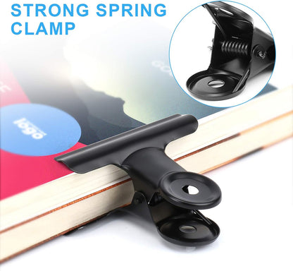 Clip Bulldog de 2.5 pulgadas, clips de papel de bisagra grandes de metal
