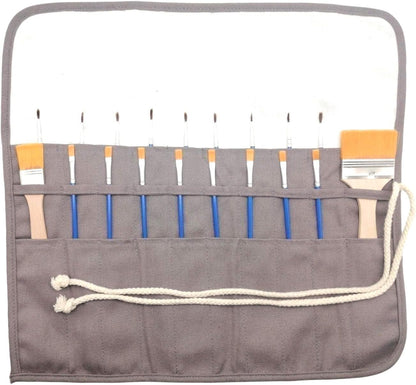 ESTUCHE para pinceles de pintura, pinceles de pintura para artistas y organizador de almacenamiento, bolsa enrollable, protege los pinceles de acuarela de aceite acrílico