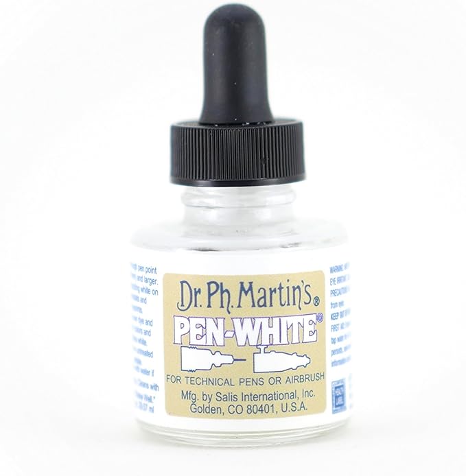 Dr. Ph. Martin's Pen-White - Botella de tinta blanca, 1 onza líquida KEEPLIVINGFASTER
