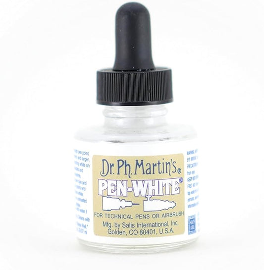 Dr. Ph. Martin's Pen-White - Botella de tinta blanca, 1 onza líquida KEEPLIVINGFASTER