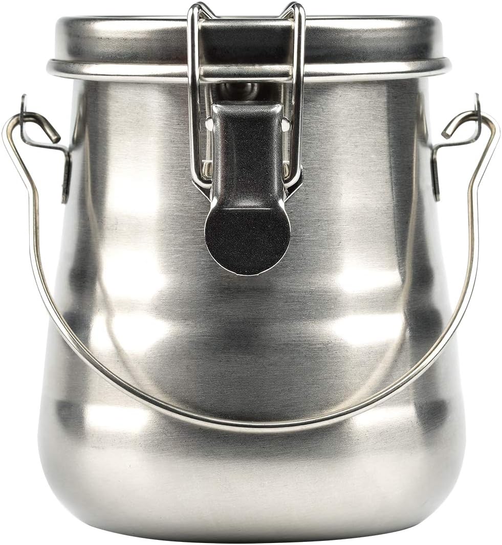 Jarrilla para lavado de pincel, limpiador de pinceles portátil a prueba de fugas con tapa y pantalla de filtro, 4 pulgadas de alto x 3-1/2 pulgadas de diámetro.