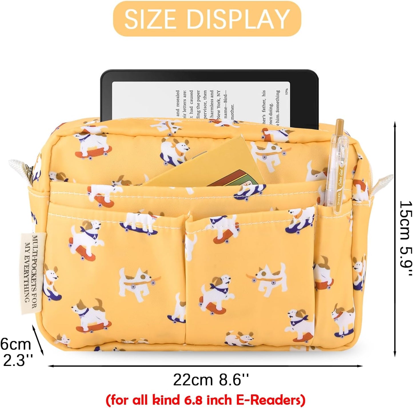 Organizador multifuncional de cartera, bolsa de viaje impermeable con cremallera, estuche de almacenamiento de suministros para cuadernos de maquillaje, suministros de oficina.
