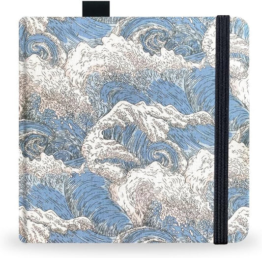 Cuaderno de bocetos de acuarela, cuaderno cuadrado portátil de tela de 5 x 5 pulgadas, 20 hojas de papel de dibujo texturizado de acuarela, cuaderno de bocetos de papel de arte de 10.58 oz/m². Ola