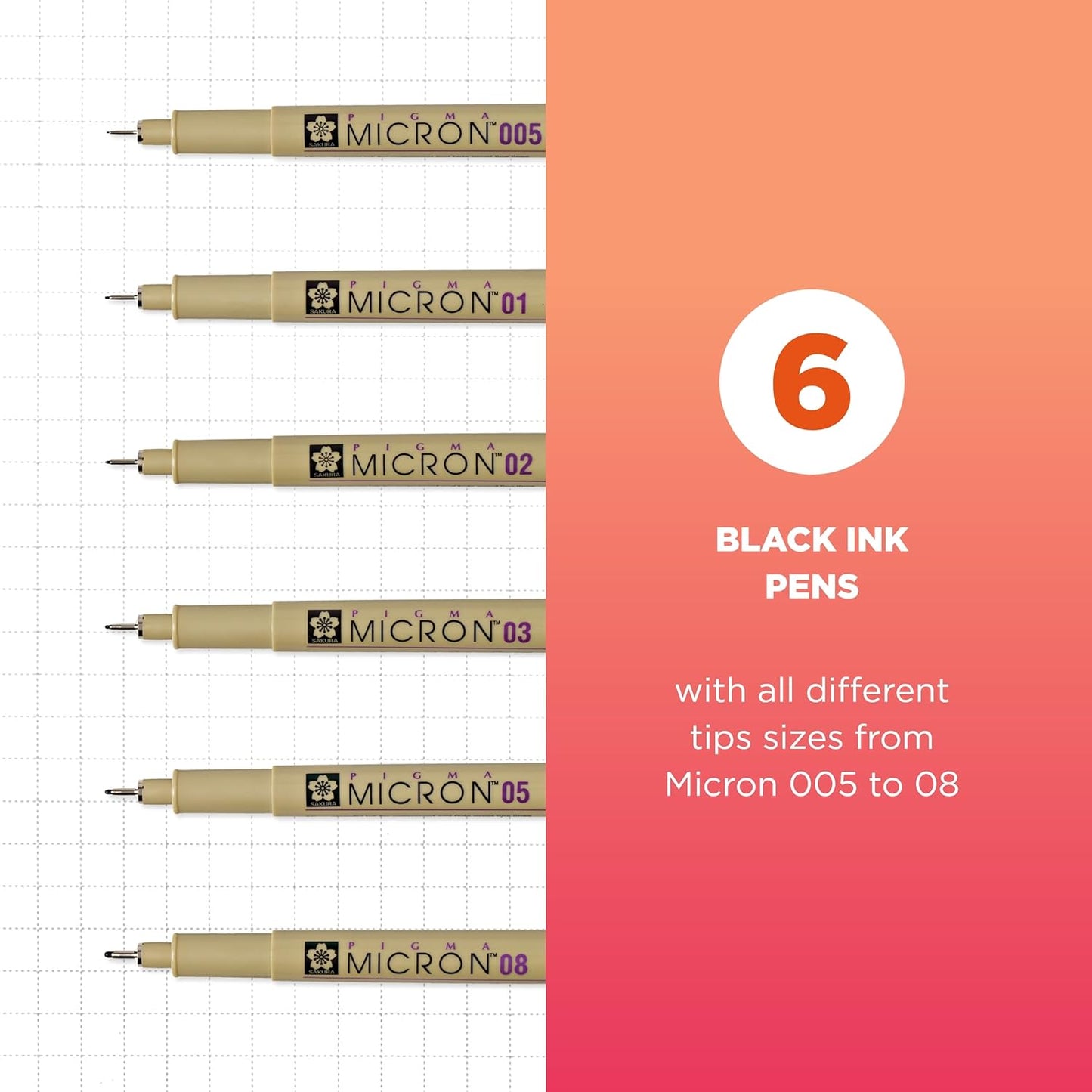 Sakura Pigma, juego de pluma de tinta Micron en blíster KEEPLIVINGFASTER