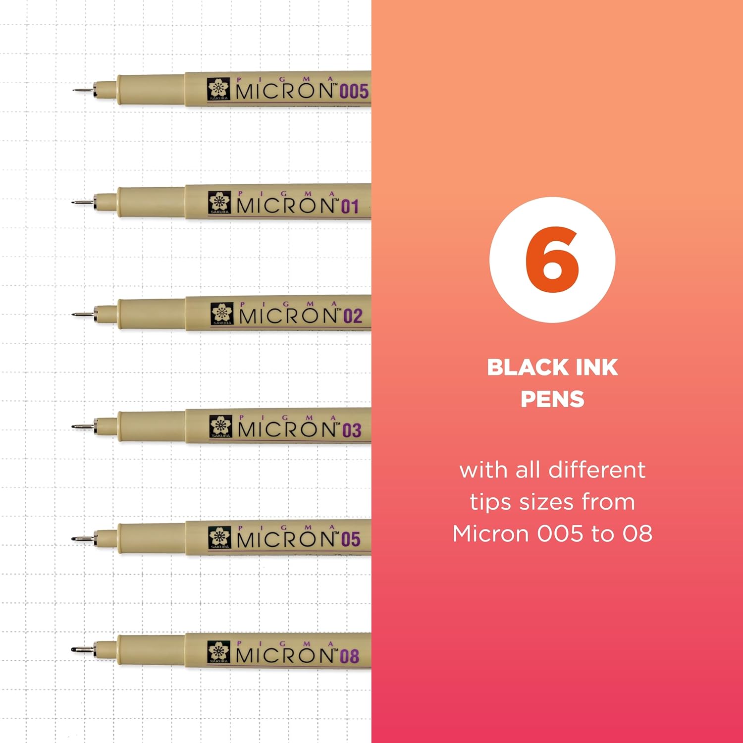 Sakura Pigma, juego de pluma de tinta Micron en blíster KEEPLIVINGFASTER