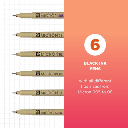 Sakura Pigma, juego de pluma de tinta Micron en blíster KEEPLIVINGFASTER