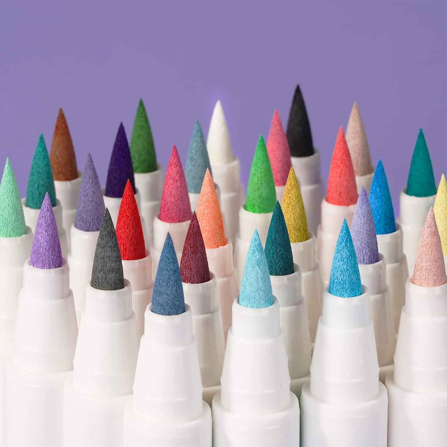 Arrtx Bolígrafos de pintura acrílica de 30 colores PASTEL para pintura de rocas, punta de pincel extra, marcadores de pintura a base de agua para piedra, vidrio, huevo de Pascua, madera y pintura de tela,