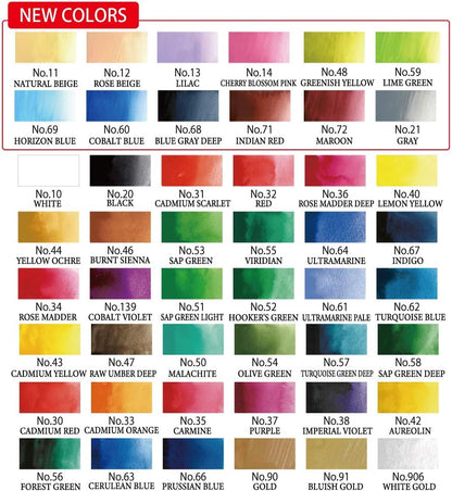 Kuretake Gansai Tambi - Juego de 48 colores de acuarela, calidad profesional para artistas y artesanos, para adultos, certificado AP, fabricado en Japón Kuretake Gansai Tambi