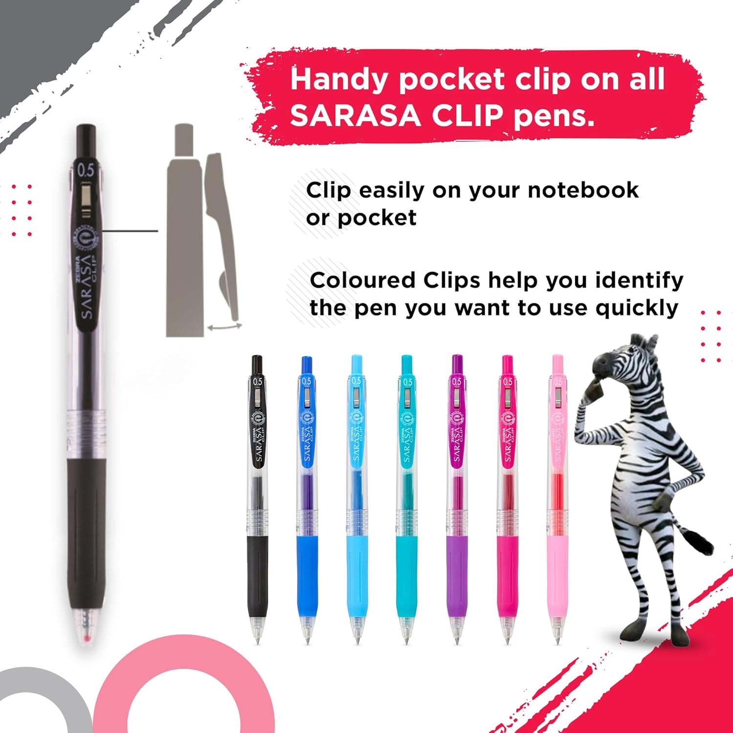 Zebra Pen Juego de diario, incluye 7 resaltadores Mildliner y 7 bolígrafos de tinta de gel retráctiles con clip Sarasa, colores surtidos, paquete de 14 unidades KEEPLIVINGFASTER