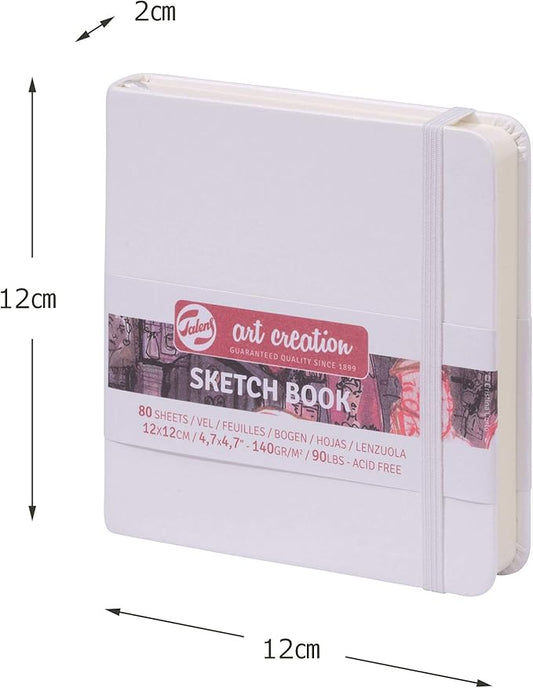 Talens Art Creation Cuaderno de bocetoas (4.7 x s, cuaderno de dibujo, 4.7 x 4.7 pulgad4.7 in), color blanco