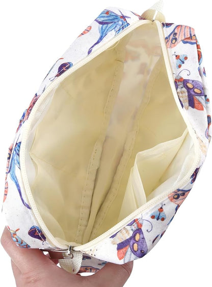 Organizador multifuncional para cartera, bolsa de viaje impermeable con cremallera, estuche de almacenamiento de suministros de diario para cuadernos, maquillaje, suministros de oficina