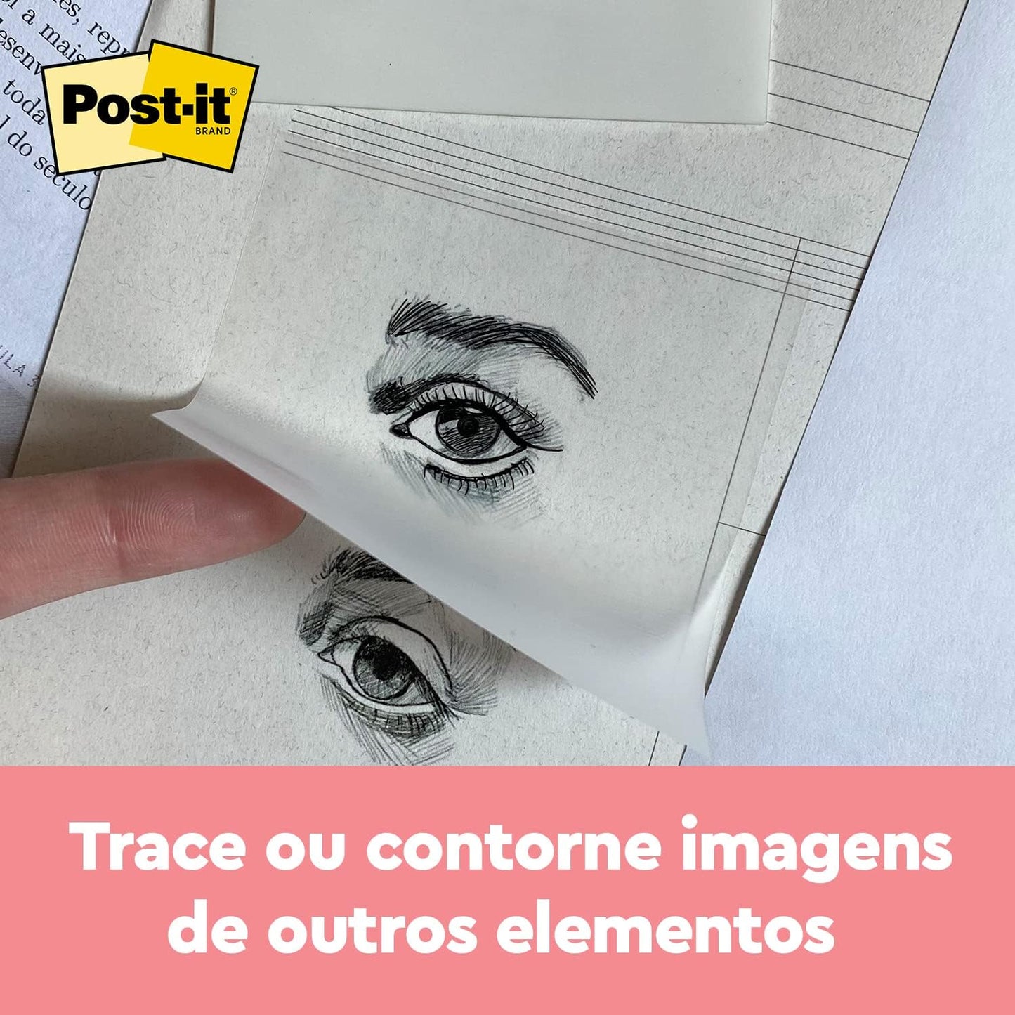 Post-it Notas transparentes, 2.88 x 2.88 pulgadas, 36 hojas/bloc