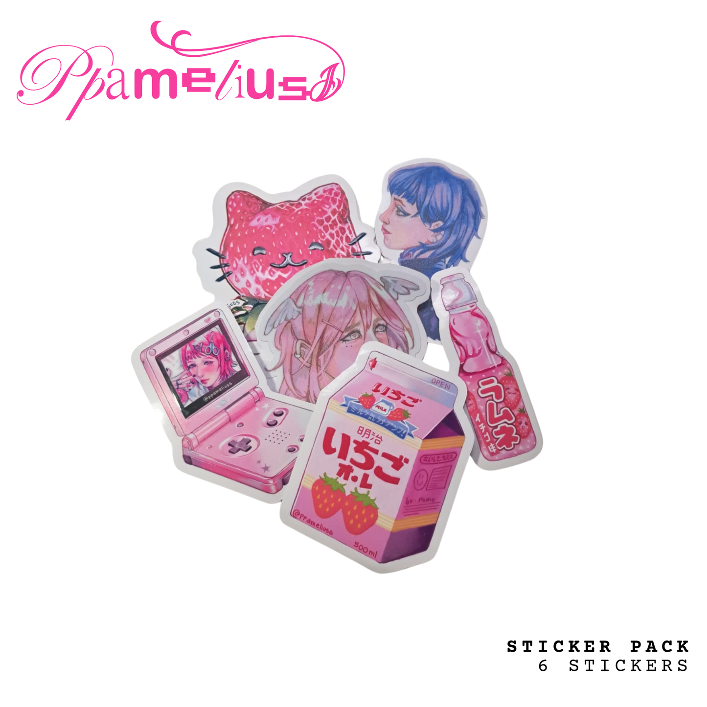 Ppameliuss - Sticker pack de 6 stickers 