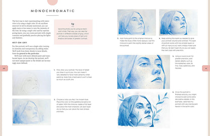LIBRO EN INGLÉS - Retratos creativos en acuarela: Aprende a pintar rostros y personajes con lecciones para principiantes - Explora la acuarela, la tinta, el gouache y más.