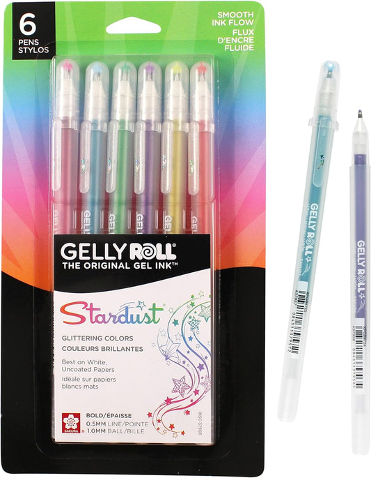 Juego de bolígrafos de tinta en gel Sakura Gelly Roll 6 piezas, punta fina - Stardust KEEPLIVINGFASTER