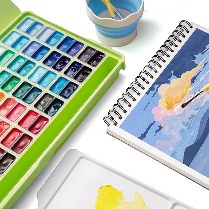 RESERVA - HIMI Juego de pintura gouache de dos cápsulas de gelatina, 72 colores 12g, diseño de cápsula de gelatina, pintura no tóxica para lienzo y papel, suministros de arte para profesionales (72 colores)